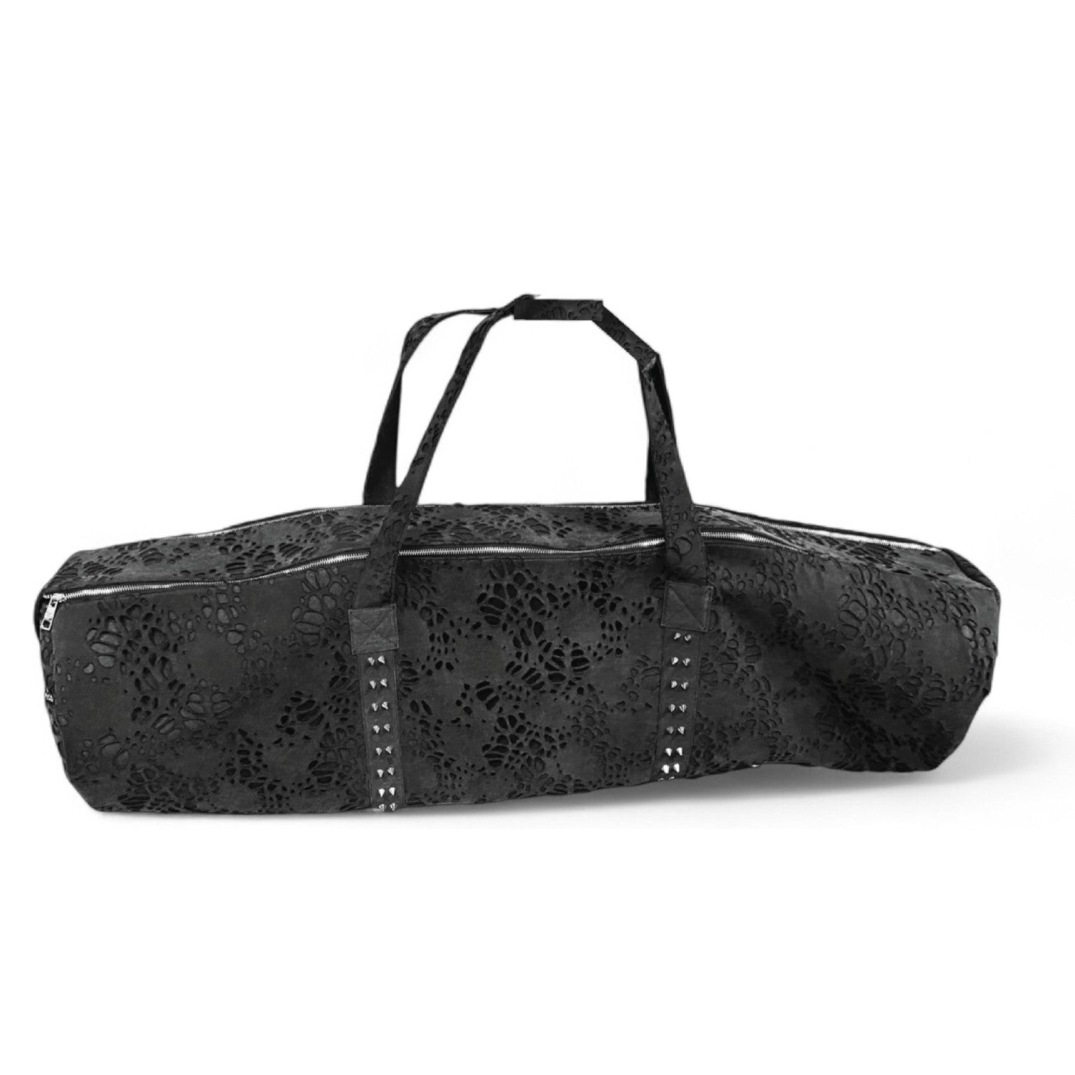 BL 1 OF 2 5 FT BURNEDWEB SPIKED DUFFEL BAG